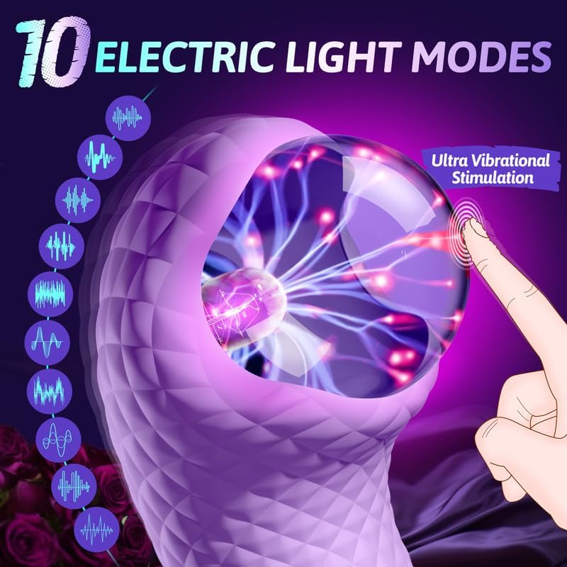 Electric Pulse Vibrator Wand - 10 Modes for G-Spot, Clitoral, Nipple, Anal Stimulation, Magic Wand Small Vibrators for Women Pleasure