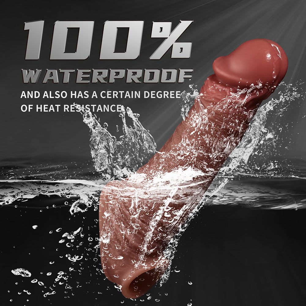 Reusable Penis Sleeve with Cock Ring Sex  Extender Ultra-Soft Penis EnlargerToy - 1.5 inch Cock Sleeve Penis Ring