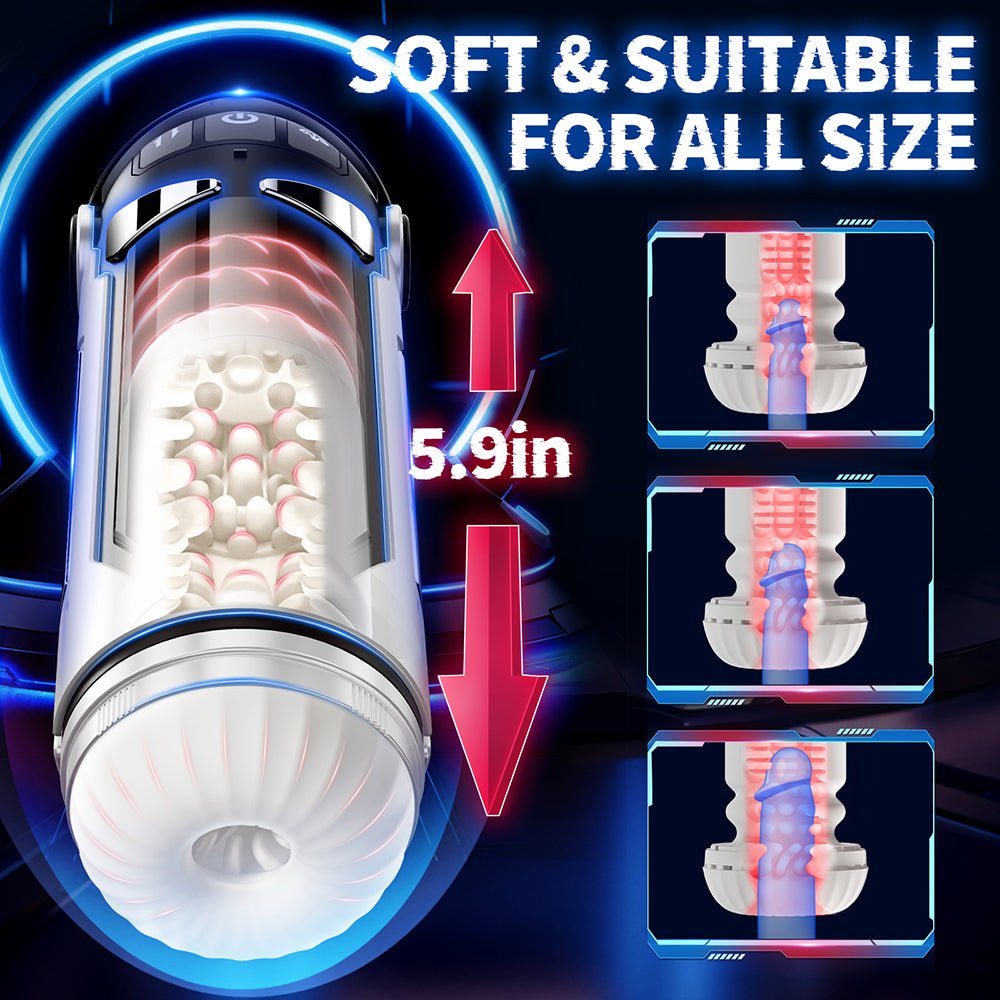 AAVibe Automated Male Sex Toy 4 Thrust Modes, 3D Sleeve, Heating. Hands-Free Pleasure for Men