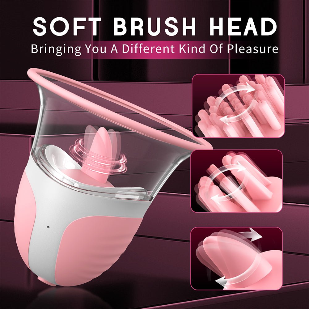 Nipple Sex Toys for Women,Nipple Toy Manual Sucking Stimulator Massager with 10 Vibrator Rotation Modes, 3 Brush Heads Nipple Clamps Adult Sex Toys