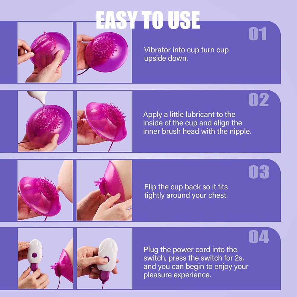 Nipple Clitoral Vibrator Sex Toys - LIKKCUT 2 in 1 Nipple Toys for Women