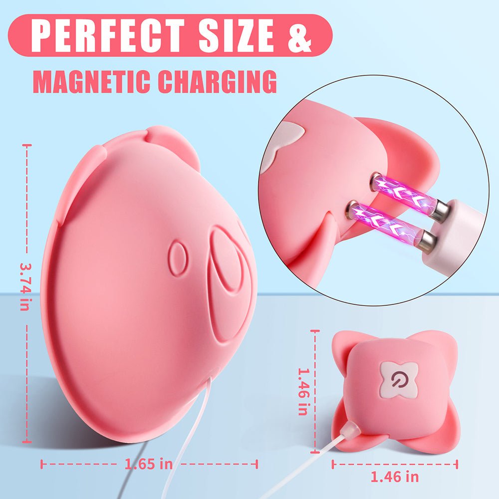 Vibrator Nipple Sex Toys for Women - Vibrating Nipple Clamps with 10 Powerful Vibration Modes Sucking Stimulator Massager