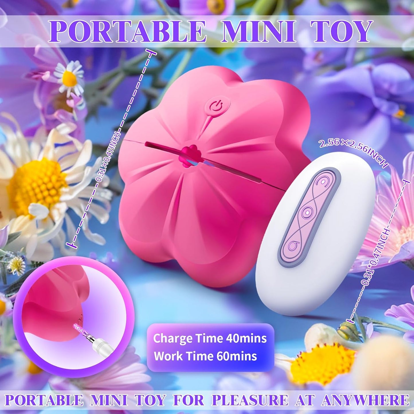 Remote Control Nipple Vibrator - 10 Vibration Modes Adjustable Nipple Clamps for Women, BDSM Couples Toy with Discreet Packaging