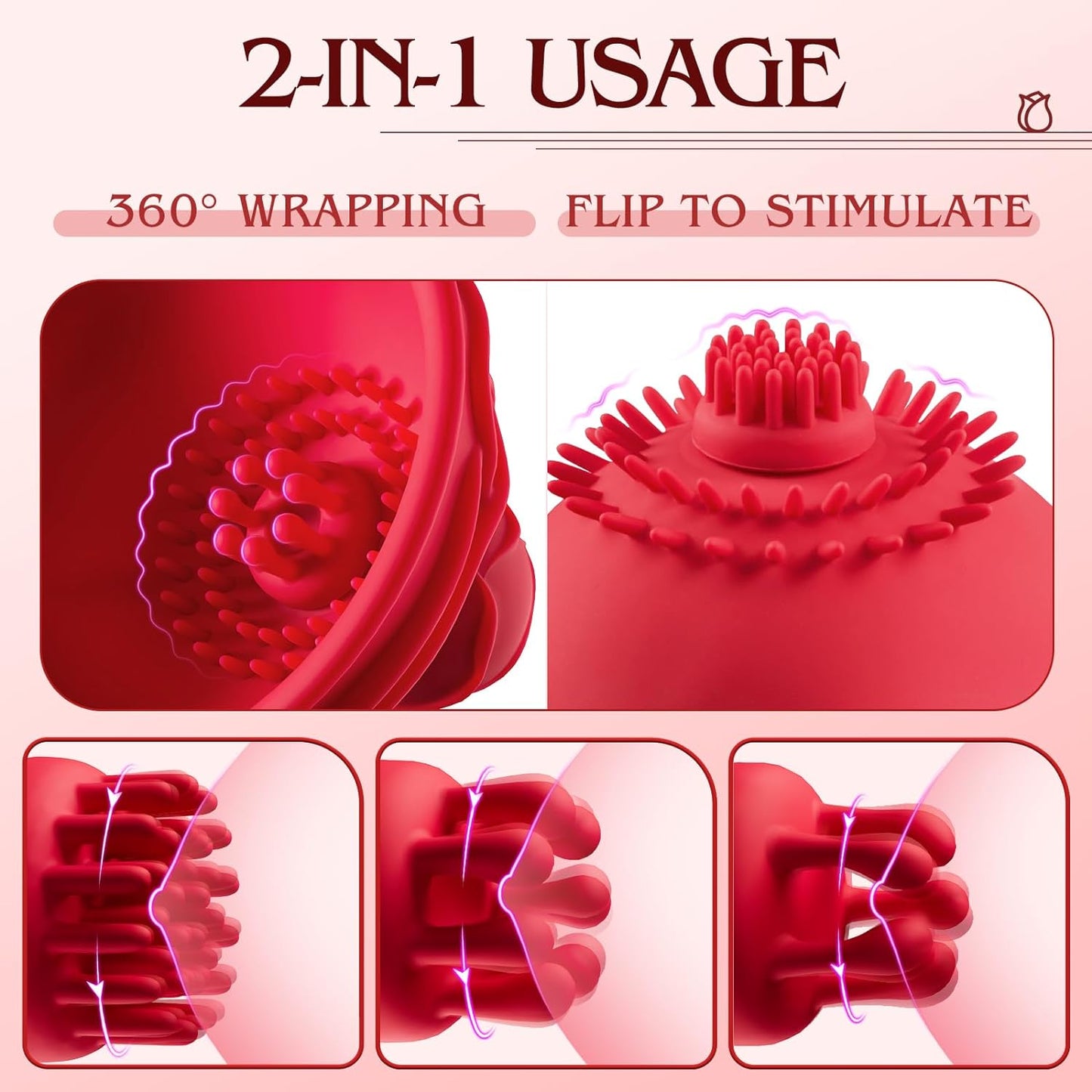 Discover the pleasure of our Rose Sex Toy Sucking Stimulator. Wireless, with 10 powerful vibration and rotation modes