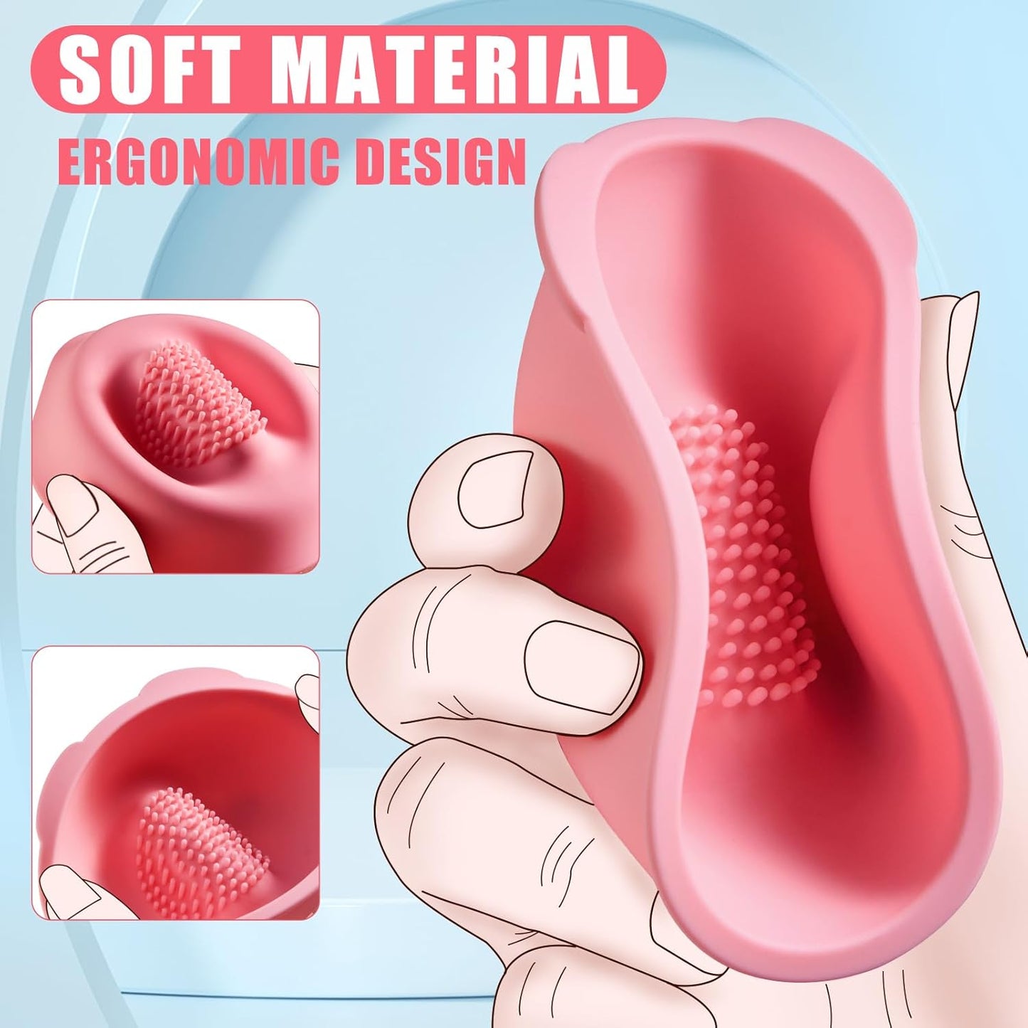 Nipple Toy Vibrator, Vibrating Nipple Clamps Sucking Stimulator Massager with 10 Powerful Vibration - AAVIBE